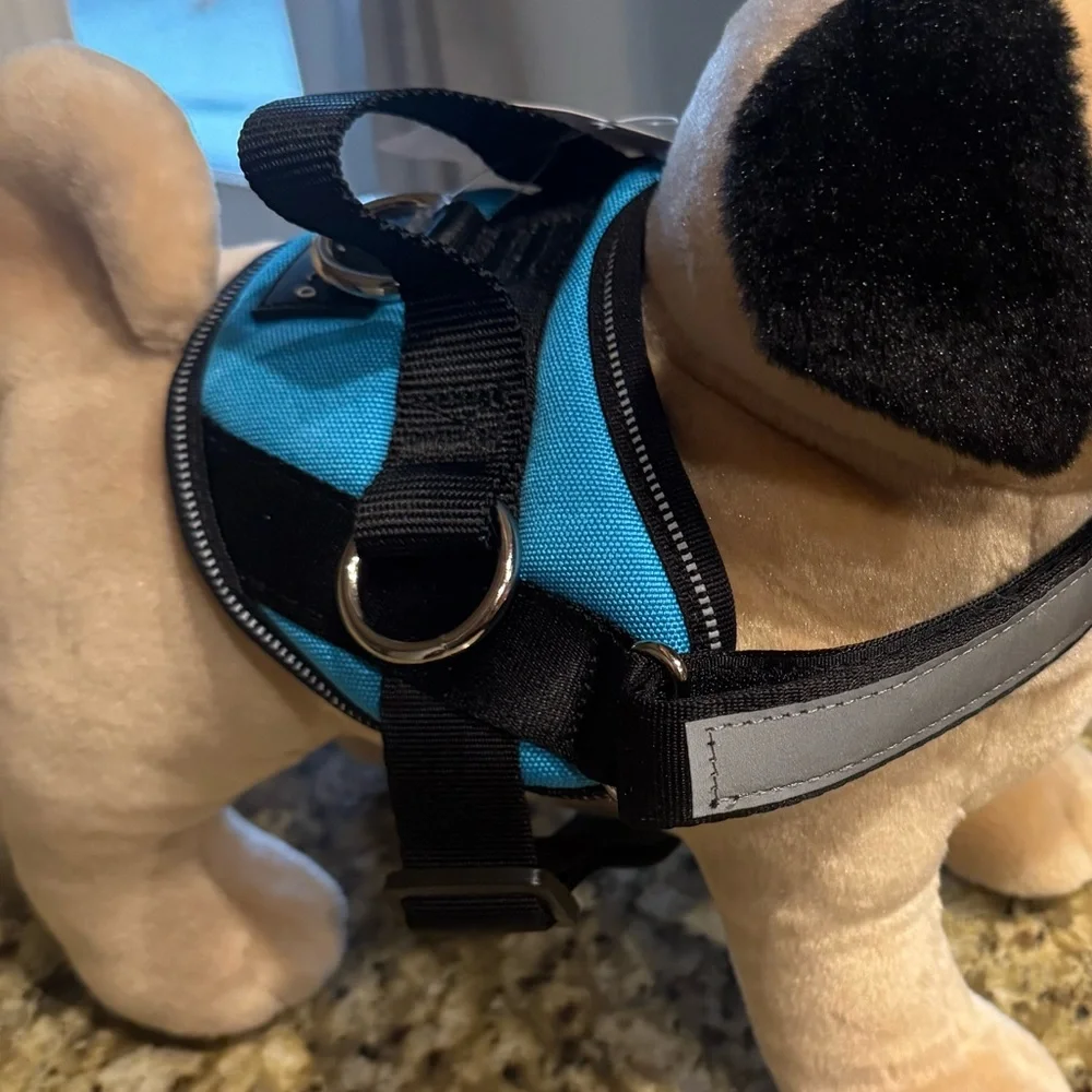 NWT ShawnCo Dog Adjustable No Choke Harness W/3 Leash Clip Reflective Strip - Picture 4 of 7